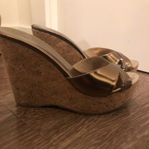 Jimmy Choo size 37 cork wedges